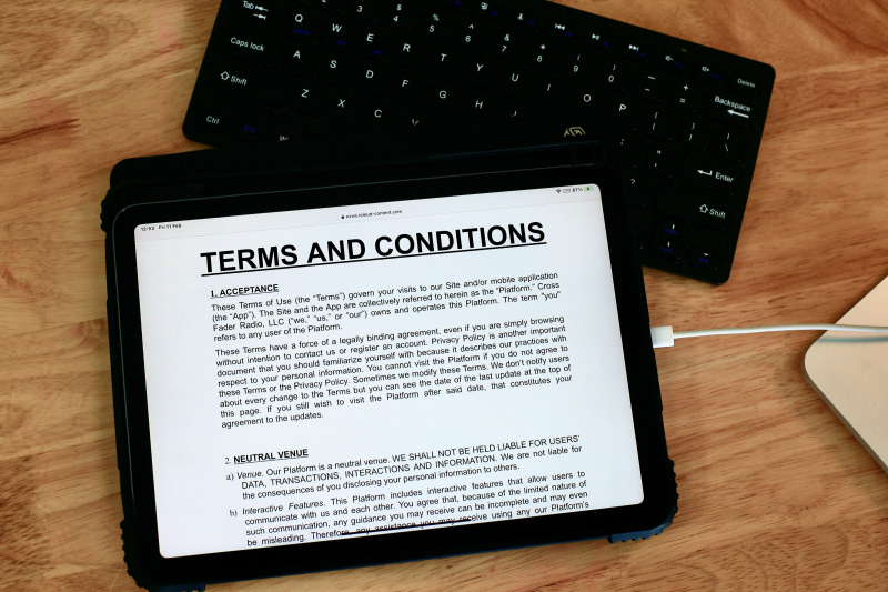Terms & Conditions document