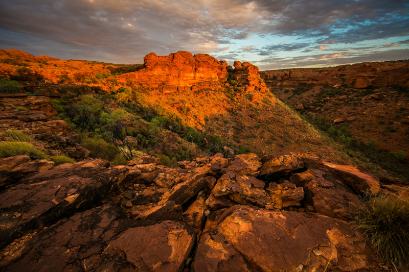 Red rocks and hills of Western Australia.