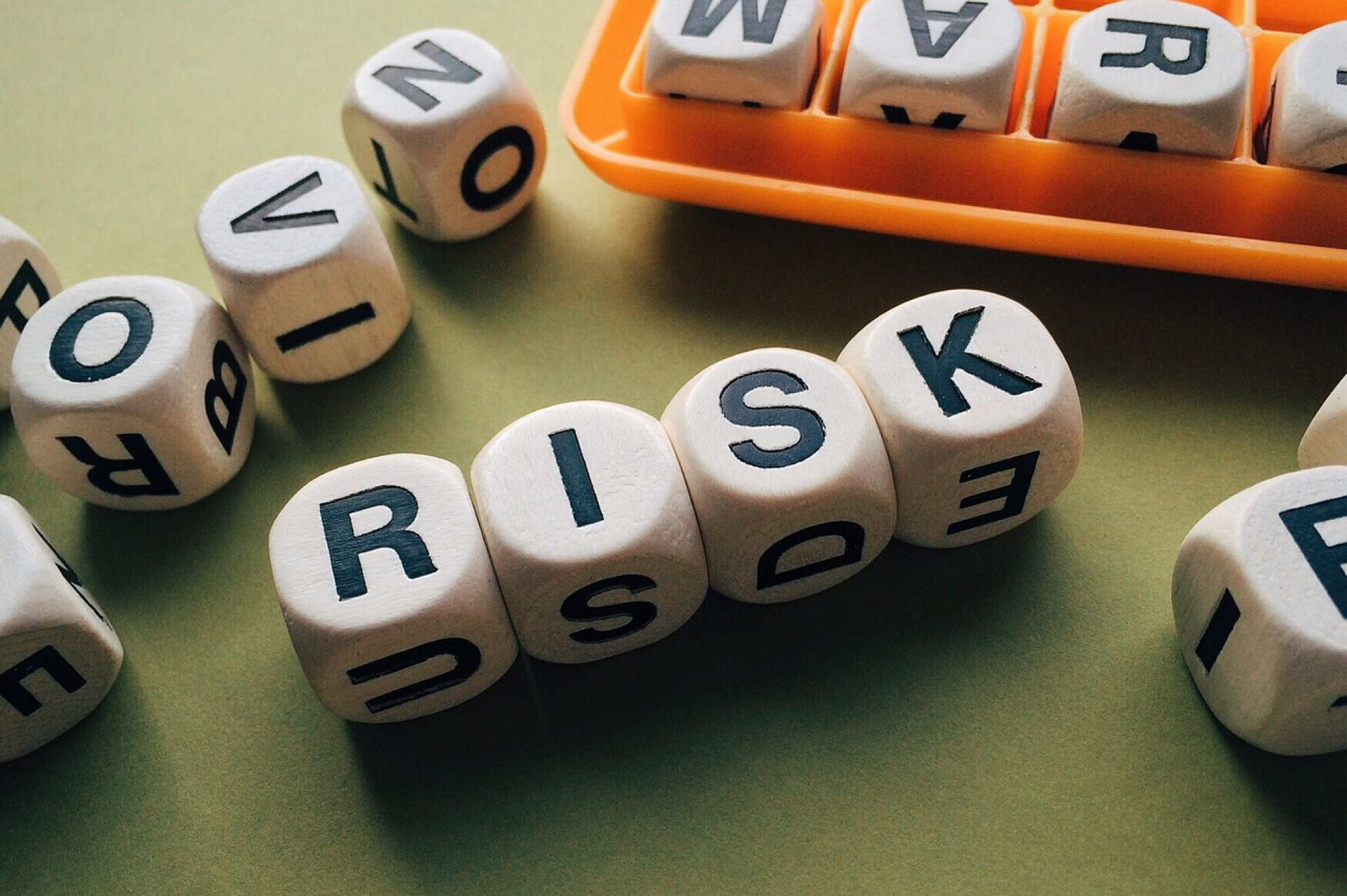 RISK scrabble blocks depicting business risk protection