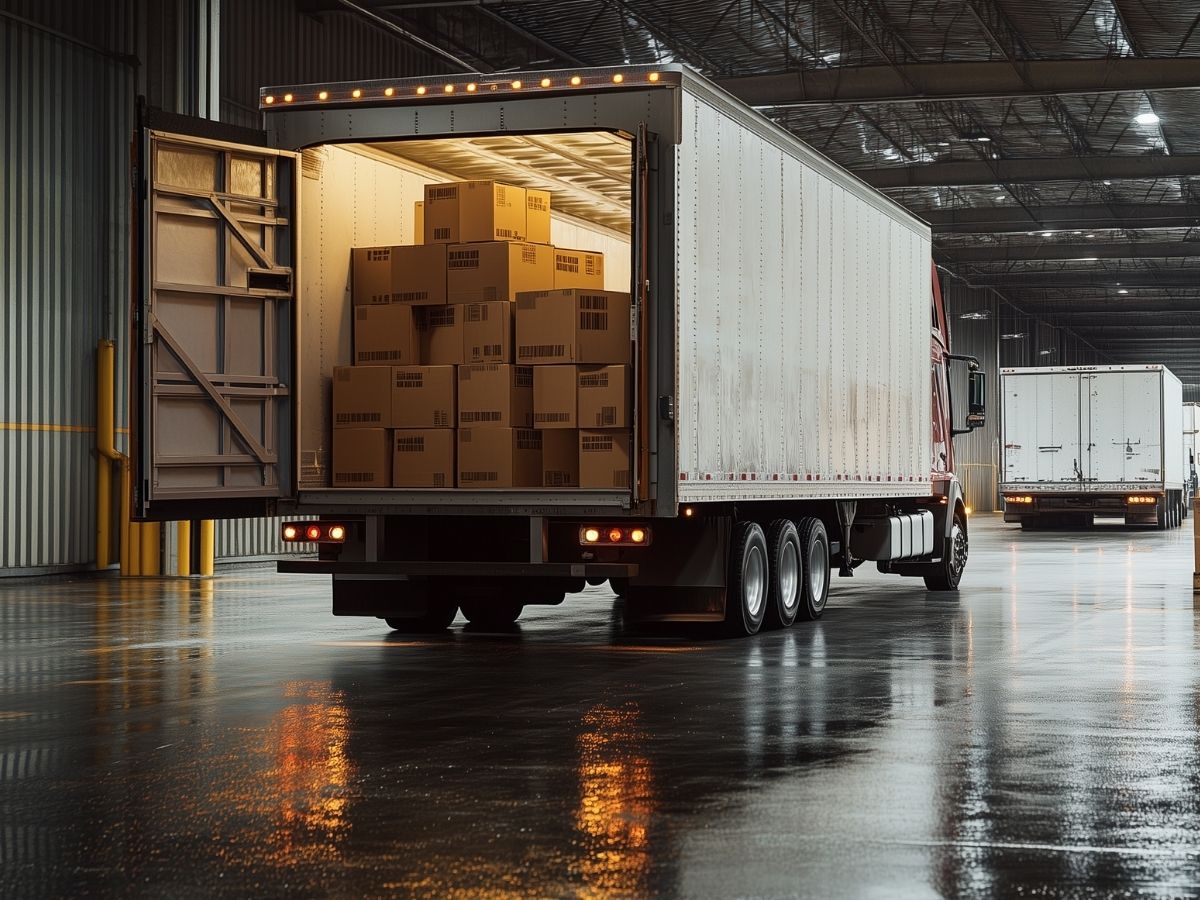 Australian delivery truck carrying goods.