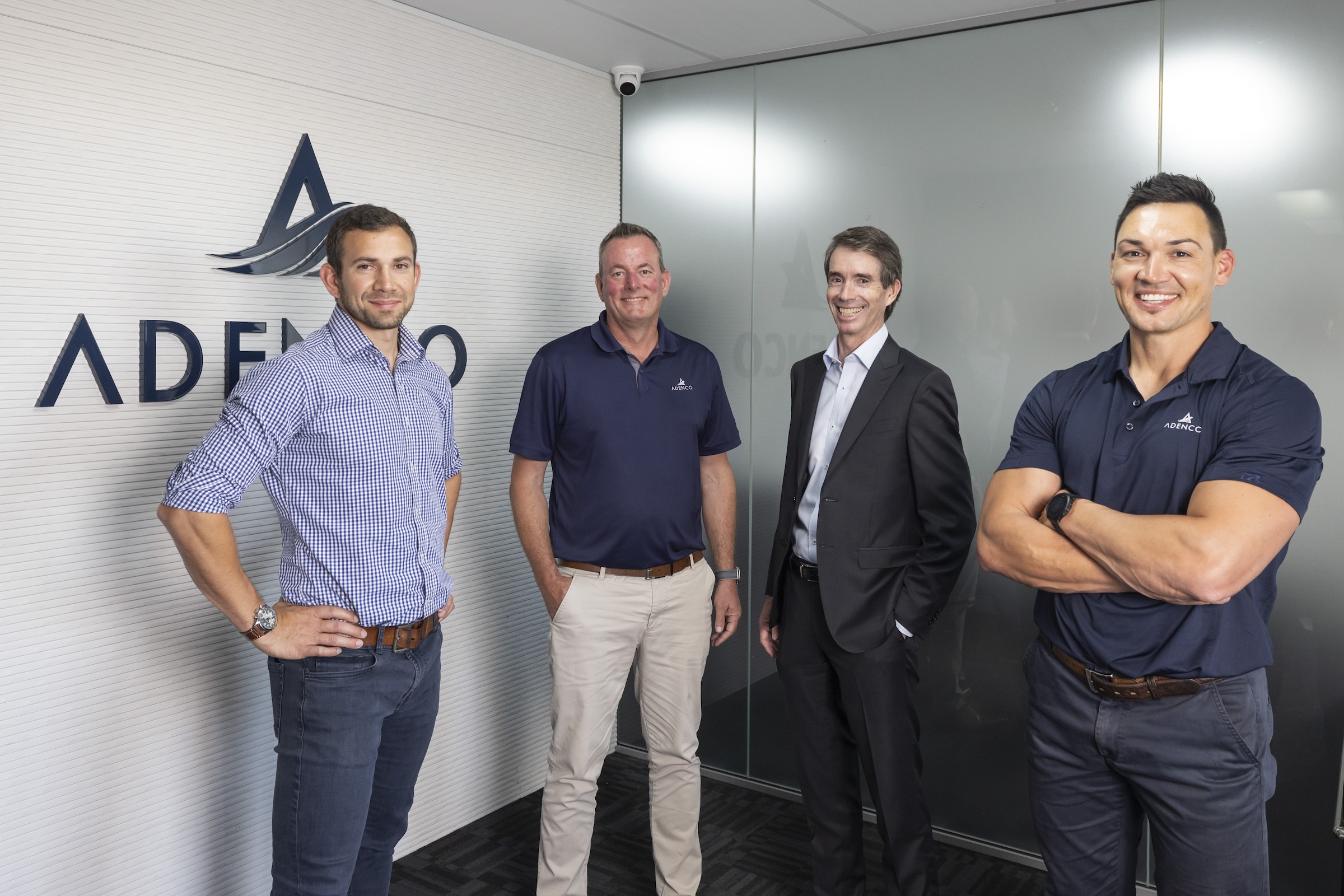 Pictured: ADENCO Commercial Director Richard Maher, ADENCO Operations Director Alan Fenemer, Ledge Finance Executive Neil Ferguson & ADENCO Operations Director Alan Fenemer